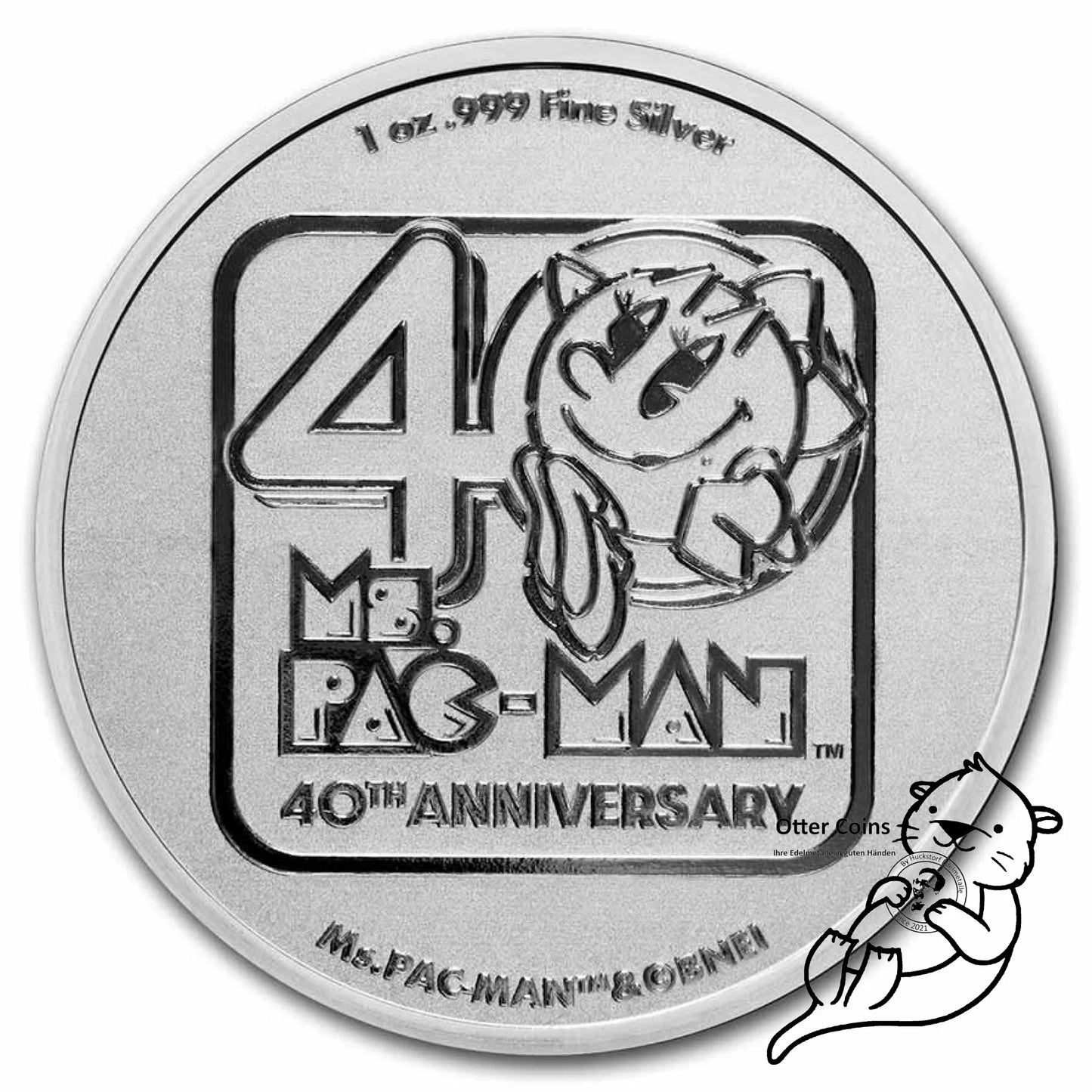Ms. PAC-MAN™ 40th Anniversary 1 Oz Silbermünze 2021*