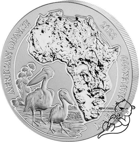 Ruanda Pelikan 1 Oz Silbermünze 2022