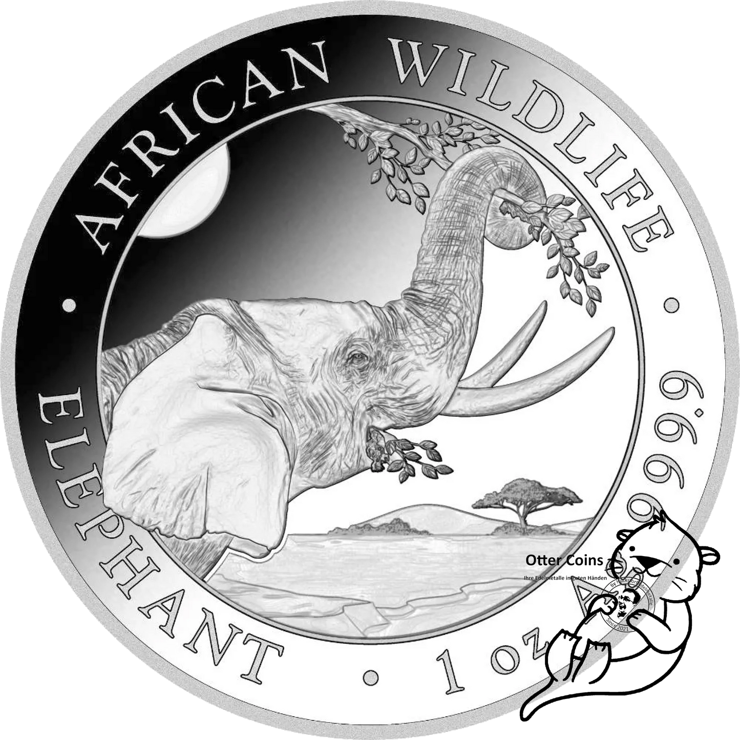 Somalia Elefant 1 Oz Silbermünze 2023*