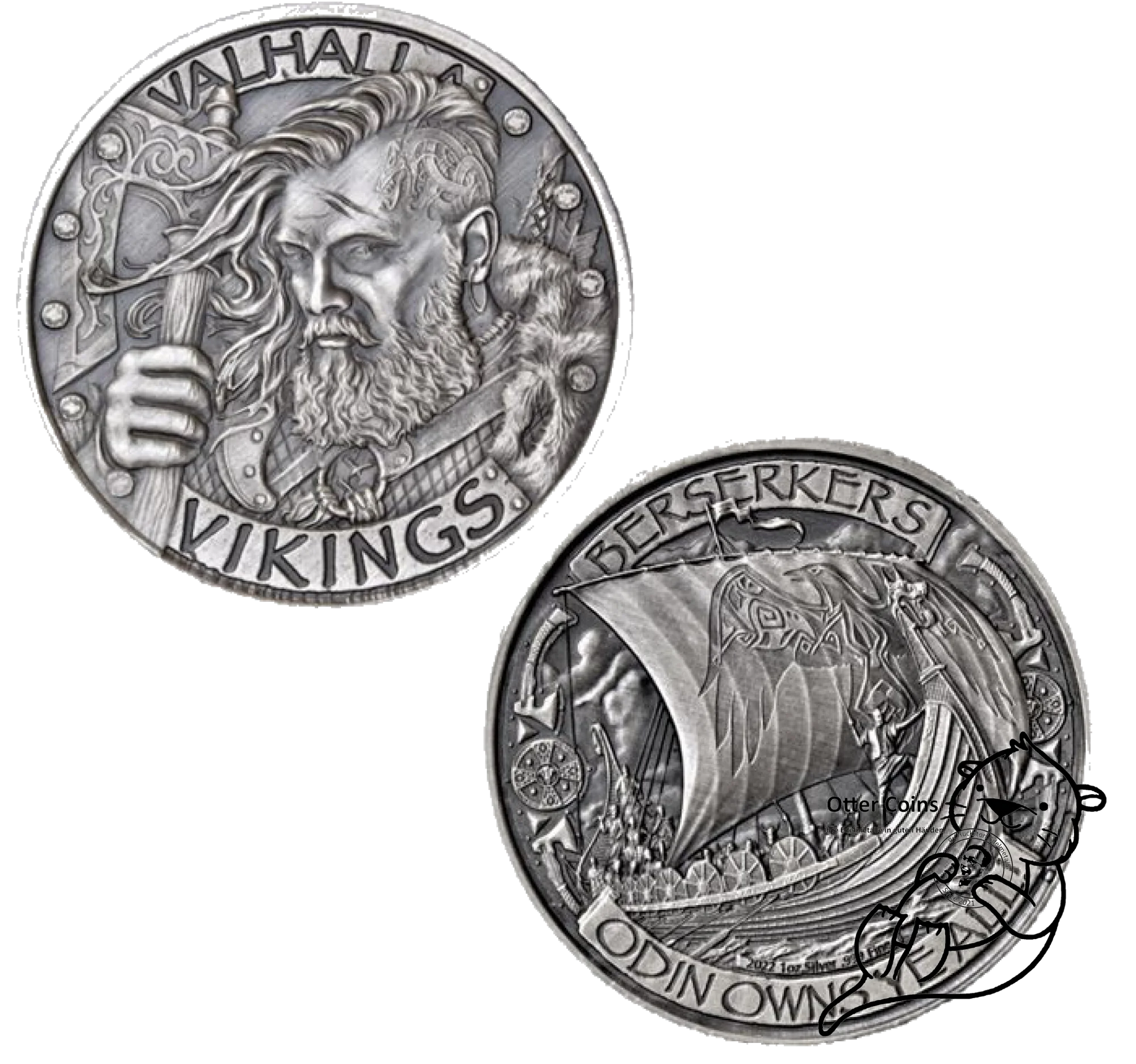 Berserkers / Vikings Antik 1oz Silbermünze