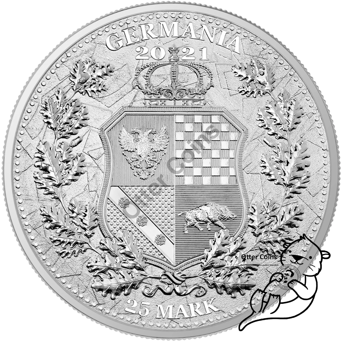 Germania Mint Allegories Austria & Germania 5 Oz Silbermünze