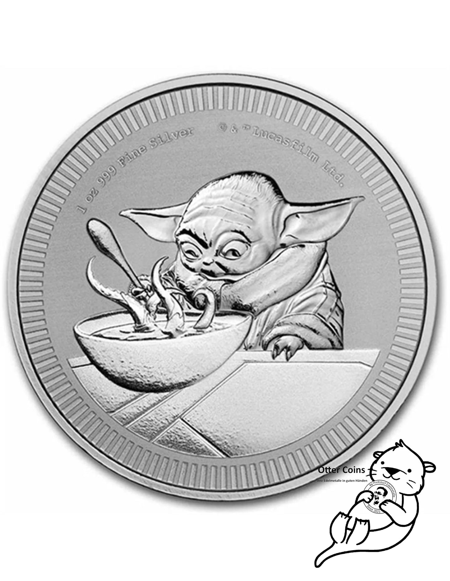 Star Wars Yoda 1 Oz Silbermünze 2022 Regelbesteuert