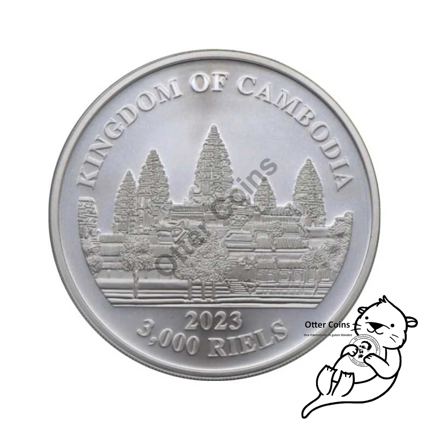 Cambodia Asia Elefant 2023 1oz Silbermünze* - Silber