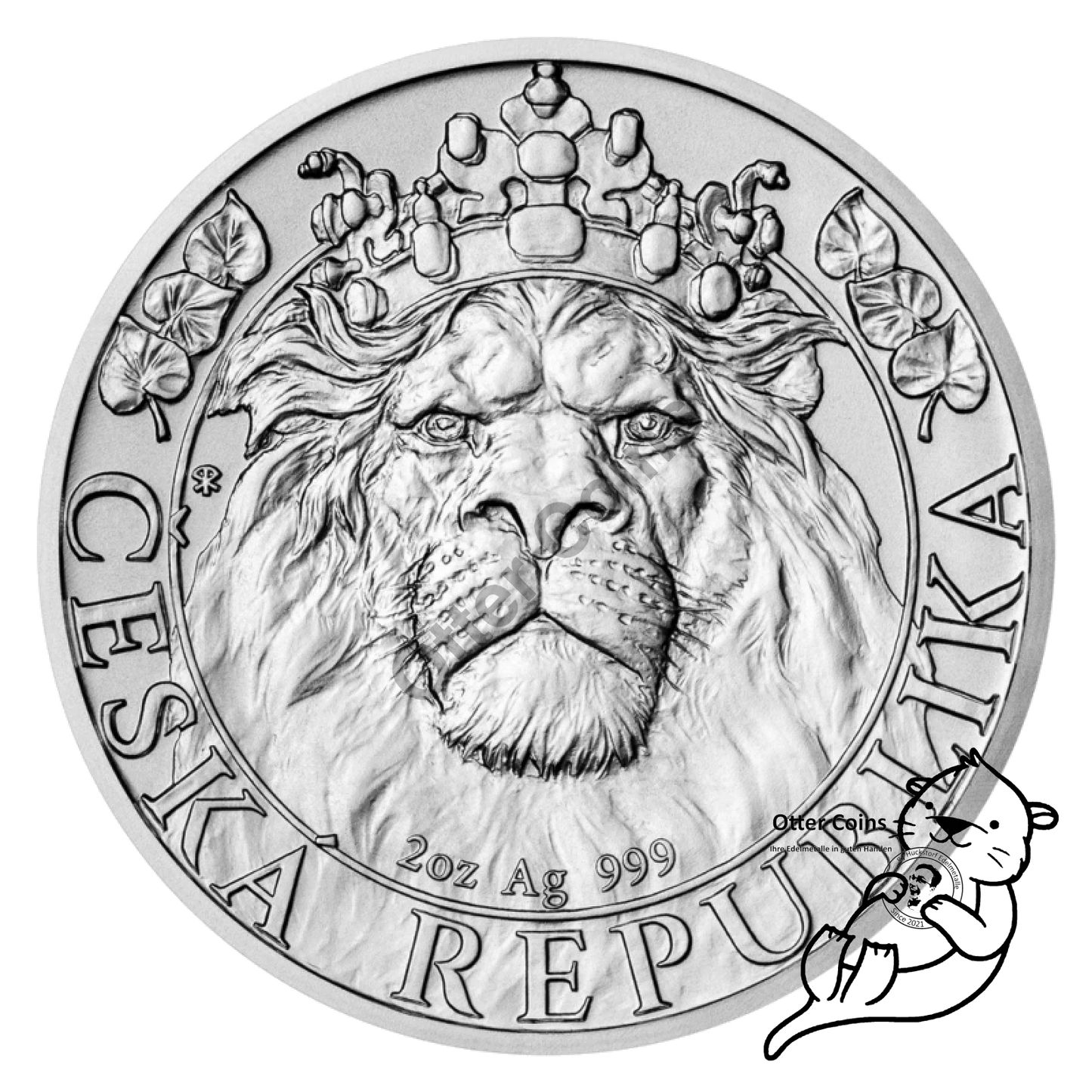 Czech Lion 2022 2 oz Silbermünze